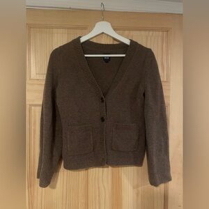 Brown Button-Up Cardigan